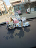 齊選一路平安小鹿汽車(chē)擺件車(chē)載中控臺裝飾品可愛(ài)卡通網(wǎng)紅女神高檔創(chuàng  )意 祥云白鹿+水晶花朵蘋(píng)果 曬單實(shí)拍圖