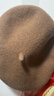 真享帽子女秋冬保暖大頭圍羊毛帽子女款可愛(ài)高級感時(shí)尚貝雷帽B645 深駝色 均碼 56-58cm 曬單實(shí)拍圖