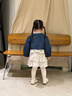 幼歌（YOUGE）嬰幼兒春季新款甜美蝴蝶牛仔外套長(cháng)袖連衣裙兩件套 牛仔藍外套 90 cm 曬單實(shí)拍圖