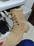 際華三五零五新式棕色作戰靴男夏季碳板作戰鞋超輕高幫耐磨訓練靴真皮登山鞋 棕色新式作戰靴【高配款】 40/250【原廠(chǎng)正品 兩雙鞋墊】 曬單實(shí)拍圖