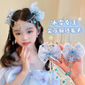 兒童超仙冰雪奇緣發(fā)飾網(wǎng)紗蝴蝶結額鏈發(fā)夾小女孩洋氣冰雪女 艾莎蝴蝶結大飄帶-1個(gè) 曬單實(shí)拍圖