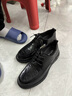 百麗通勤商務(wù)皮鞋2025男牛皮褶皺增高休閑鞋A1373AM4 黑色2  40 曬單實(shí)拍圖