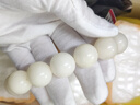 石玥珠寶18mm緬料白玉菩提根木手串把件蓮花文玩佛念珠轉運手鏈男女士款  曬單實(shí)拍圖