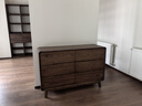 赫蘭菲實(shí)木斗柜黑胡桃木六斗柜臥室收納柜現代簡(jiǎn)約床尾靠墻儲物柜 1.2米(無(wú)輔木) 曬單實(shí)拍圖