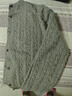 優(yōu)衣庫女裝紐花圓領(lǐng)針織開(kāi)衫/毛衣外套空調衫通勤秋冬新款481477 03 灰色 XL 曬單實(shí)拍圖