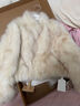MSBEAST野獸小姐 高實(shí)穿度立領(lǐng)正肩時(shí)髦雙色白狐坎毛皮草外套丨首爾月光 幻影清灰-雙色暈染. M 曬單實(shí)拍圖