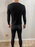 WVGX美國超薄保暖內衣男無(wú)痕發(fā)熱37度恒溫肌底面膜美膚衣打底套裝 【經(jīng)典黑】套裝 隱形熱能 面膜肌底衣 L  (80-150斤) 曬單實(shí)拍圖