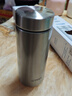 虎牌（TIGER）新款304不銹鋼保溫夢(mèng)重力輕便攜直身杯MMZ-K035 單位團購定制LOGO 霧鈦銀 350ml（XM) 曬單實(shí)拍圖