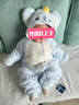 babycare舒棉絨爬服加絨秋冬保暖新生兒連體衣寶寶秋裝 考拉藍 90cm 曬單實(shí)拍圖