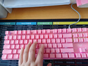 狼蛛（AULA）S2022有線(xiàn)背光機械鍵盤(pán) 104鍵全尺寸游戲電競筆記本電腦多媒體辦公吃雞青軸鍵盤(pán) 櫻花粉【彩色背光】 青軸 曬單實(shí)拍圖