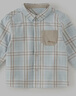 戴維貝拉兒童襯衫男童格子襯衣男寶寶秋裝棉上衣童裝 曬單實(shí)拍圖