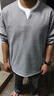 班尼路（Baleno）假兩件華夫格長(cháng)袖t恤男春秋季圓領(lǐng)男士上衣高級感百搭簡(jiǎn)約體恤 曬單實(shí)拍圖