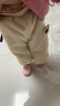 加絨兒童秋冬褲子女童加厚防風(fēng)束腳褲寶寶卡通保暖休閑褲J521 米色 90 cm 曬單實(shí)拍圖