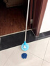 麥舒特德國品質(zhì)電動(dòng)旋轉拖把懶人墻面天花板清潔神器蜘蛛網(wǎng)打掃工具除塵 淺藍色擦玻璃機【標配2拖布】 17cm 曬單實(shí)拍圖