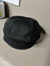 稻草人帽子女新款百搭麂皮絨貝雷帽日系大臉適合大頭圍顯臉小八角帽洋氣 黑色 均碼 曬單實(shí)拍圖