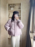 香影【鵝絨服】短款泡芙羽絨服女2025冬季新款寬松休閑香芋紫外套 紫色 S 155/80A/85-95斤 曬單實(shí)拍圖