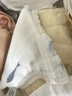 babylove嬰兒純棉紗布口水巾新生兒三角巾圍嘴寶寶防吐奶圍兜3條 藍鯨童話(huà) 40*20cm 曬單實(shí)拍圖