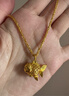 京工美作古法泰獅如意吊墜金魚(yú)黃金吊墜足金999 魚(yú)尾可擺動(dòng) 7.5克 曬單實(shí)拍圖