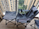 懶途戶(hù)外折疊椅便攜式躺椅沙灘椅辦公室午休折疊床懶人午睡椅休閑椅子 四檔調節-拉鏈連接-灰色實(shí)布 曬單實(shí)拍圖