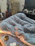 羊羔絨被子冬被棉被被芯牛奶絨加厚保暖冬天宿舍單人學(xué)生冬季被褥 灰色 1.8*2.2米-約8斤 曬單實(shí)拍圖