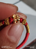 中國黃金（CHINA GOLD）馬年本命年黃金手鏈女足金轉運珠紅繩新年情人節禮物送女友生日 【馬上有?！勘久昱慷Y物足金護身符紅手繩送老婆 曬單實(shí)拍圖