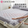 潔麗雅（Grace）夾棉床笠透氣吸汗防水隔尿床罩床墊保護套 淺灰 150x200cm 曬單實(shí)拍圖