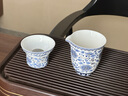 不拙羊脂玉瓷功夫茶具配件茶葉過(guò)濾組描金青花纏枝蓮公道杯茶漏三件套 曬單實(shí)拍圖