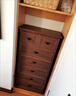 JGDAK田園現代簡(jiǎn)約實(shí)木臥室五斗柜收納斗櫥桐木客廳儲物柜白色整裝柜子 封閉烤色七斗（52*30*107） 1個(gè) 曬單實(shí)拍圖