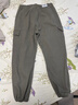 :CHOCOOLATEit純棉工裝九分束腳褲男士冬季新款褶皺寬松休閑褲 灰綠加絨 XL 曬單實(shí)拍圖