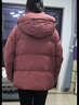 坦博爾羽絨服女短款可脫卸帽百搭休閑冬保暖外套TB5530358Z 慕斯紅175 曬單實(shí)拍圖