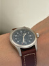 漢米爾頓（Hamilton）漢密爾頓男表瑞士手表機械表軍表 卡其野戰小紅帽38藍盤(pán)皮帶新款 曬單實(shí)拍圖
