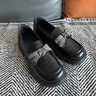 卓詩(shī)尼蝴蝶結樂(lè )福鞋女2026春季新款英倫風(fēng)復古一腳蹬小皮鞋軟底單鞋女鞋 黑色 37 曬單實(shí)拍圖