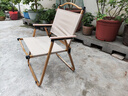 途行天下戶(hù)外折疊椅克米特椅碳鋼便攜帶超輕露營(yíng)靠背野餐椅子釣魚(yú)沙灘懶人 卡其色-中號克米特*4+95蛋卷桌 曬單實(shí)拍圖