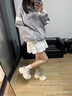 回力女鞋休閑鞋女2025新款秋冬季運動(dòng)厚底輕便潮百搭韓版學(xué)生老爹鞋女 米色【EVA，超輕厚底】 36 曬單實(shí)拍圖