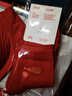 貓人（MiiOW）紅內褲本命年蛇年女內衣三件套裝女士?jì)纫挛男卣中履锝Y婚紅色襪子 曬單實(shí)拍圖