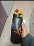 哈爾斯（HAERS）兒童保溫杯指紋水杯男孩女學(xué)生上學(xué)吸管杯智能解鎖杯子 黑600ml 曬單實(shí)拍圖