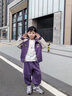 樂(lè )迪輝童裝男童套裝春裝卡通3-6-9歲兒童寶寶春秋季男孩兩件套5小孩衣服 紫色 130 曬單實(shí)拍圖