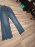 森馬（Semir）牛仔褲女做舊潮流街頭2025春季辣妹毛邊喇叭褲復古風(fēng)109125124001 曬單實(shí)拍圖