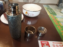 水宜生純鈦保溫杯雙層鈦杯燜茶杯男女士水杯便攜帶茶漏大容量高檔泡茶杯 T886冰川藍380ml 曬單實(shí)拍圖
