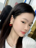 伊燦酒紅色不對稱(chēng)圓片耳釘女2025年新款爆款耳環(huán)無(wú)耳洞耳夾高級感耳飾 酒紅色不對稱(chēng)圓片耳釘 曬單實(shí)拍圖