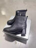 蜘蛛王女靴真皮時(shí)裝靴商場(chǎng)同款皮鞋英倫風(fēng)羊皮百搭瘦瘦靴法式粗跟單靴子 黑色-羊皮 37 曬單實(shí)拍圖