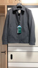 七匹狼（SEPTWOLVES）羊毛呢夾克男士冬季翻領(lǐng)商務(wù)行政短款毛呢外套工裝上衣 黑灰（002） M (165) 曬單實(shí)拍圖