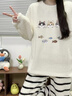 另塵珊瑚絨睡衣女款秋冬季可愛(ài)貓咪加絨加厚保暖長(cháng)袖半邊絨家居服套裝 T0783 小魚(yú)小貓 2XL 曬單實(shí)拍圖