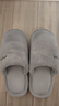 樸西女士珊瑚絨棉拖鞋秋冬季室內家居家用包頭防滑厚底靜音舒適拖鞋男 灰色 【加絨保暖】 42-43 適合（41-42） 曬單實(shí)拍圖