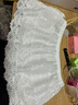 諄梧屁簾蕾絲半身裙裙簾韓系女裝秋冬白紗下擺內搭疊穿遮胯A字短裙子 白色裙長(cháng)28 M 曬單實(shí)拍圖