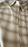 優(yōu)衣庫女裝法蘭絨箱型襯衫/格紋美式復古479085 01 乳白色 L /160/88A 曬單實(shí)拍圖