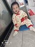 斑巴豆迪新生兒衣服男女寶大紅色保暖連體衣純棉冬季加厚夾棉哈衣外出棉服 曬單實(shí)拍圖