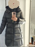 高梵黑金鵝絨服女王3.0八格收腰羽絨服女士熱力感中長(cháng)款冬厚外套黑色M 曬單實(shí)拍圖