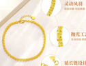 中國黃金（CHINA GOLD）鳳尾黃金手鏈女純足金素金首飾七夕情人節生日禮物送女朋友老婆 時(shí)尚鳳尾手鏈 【京速達】約1.6g 【送女友】 曬單實(shí)拍圖