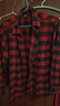 優(yōu)衣庫男女裝法蘭絨格子襯衫長(cháng)袖襯衣薄外套470187 470187/15珊瑚紅色 XL 曬單實(shí)拍圖